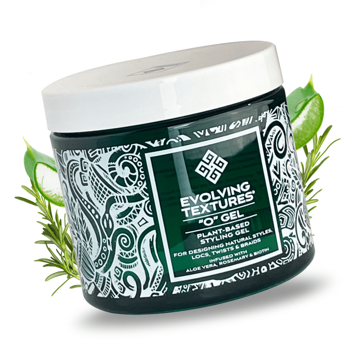 Evolving Textures O Gel – Plant-Based Styling Gel for Natural Hair, Locs, Twists, and Braids. Infused with Aloe Vera, Biotin, and Rosemary.